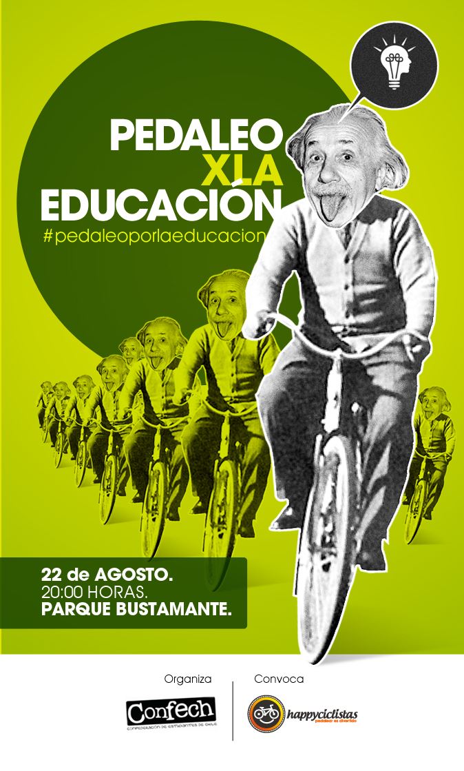 Flyer #PedaleoXlaEducación, agosto 2012