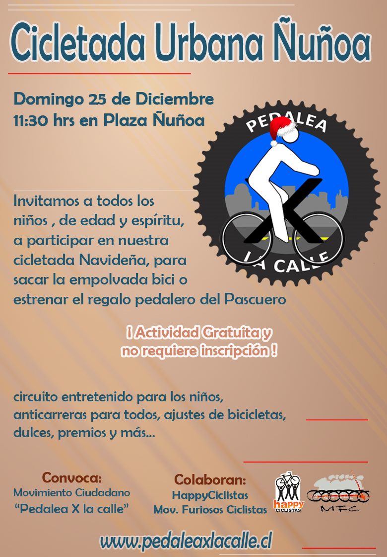 Afiche de la Cicletada de Navidad, diciembre 2011