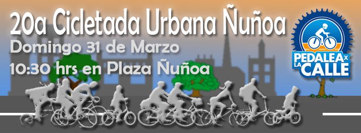 Afiche de la Cicletada Urbana Ñuñoa, marzo 2013