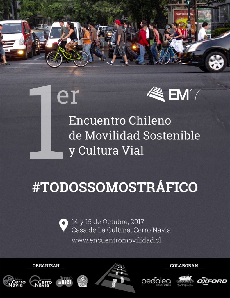 Afiche del 1er Encuentro Chileno de Movilidad Sostenible y Cultura Vial